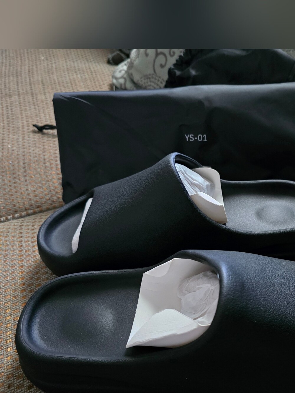 Men's Black Slide Sandals - YS-01